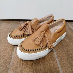 Vince Camuto Kayleena Camel Brown Leather Slip-On